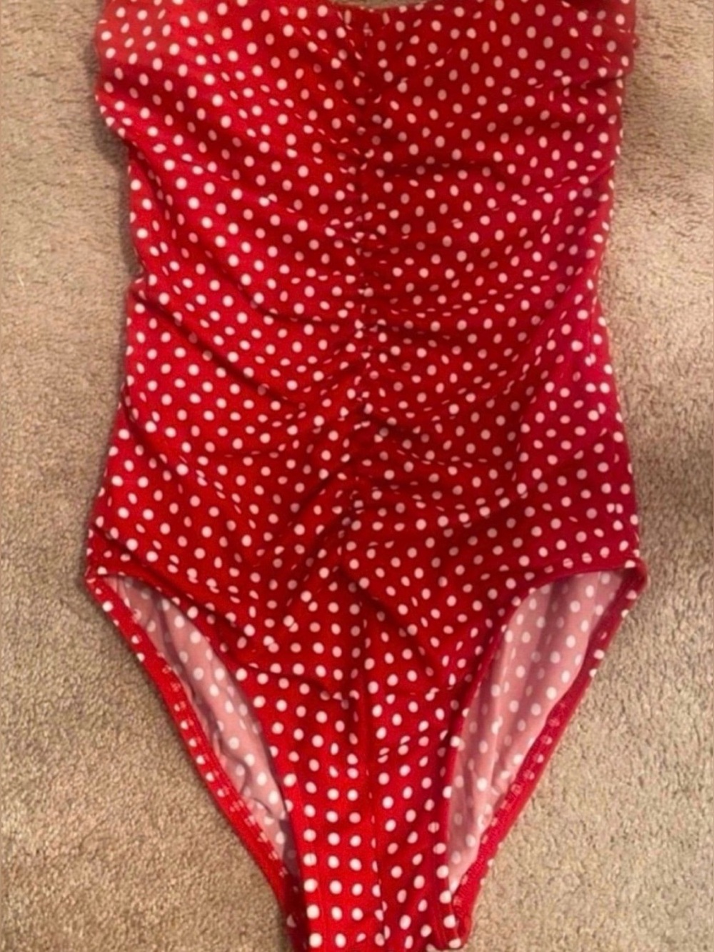 Women’s Red Polka Dot Kids One-Piece Swimsuit - Classic Style